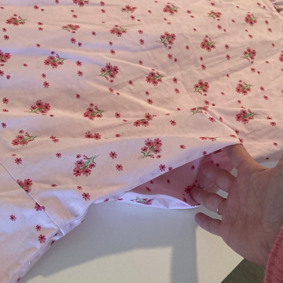 Hill House Home Solange Nap Dress Pink Ditsy Floral Cotton Poplin Size XL - Picture 11 of 13